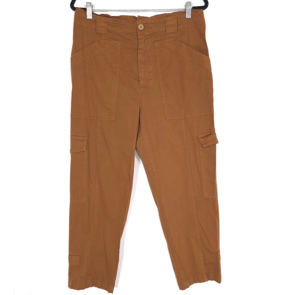 ALEX MILL Cargo Pants‎ Brown Utility Straight Pocket Cotton Blend Women Size 14